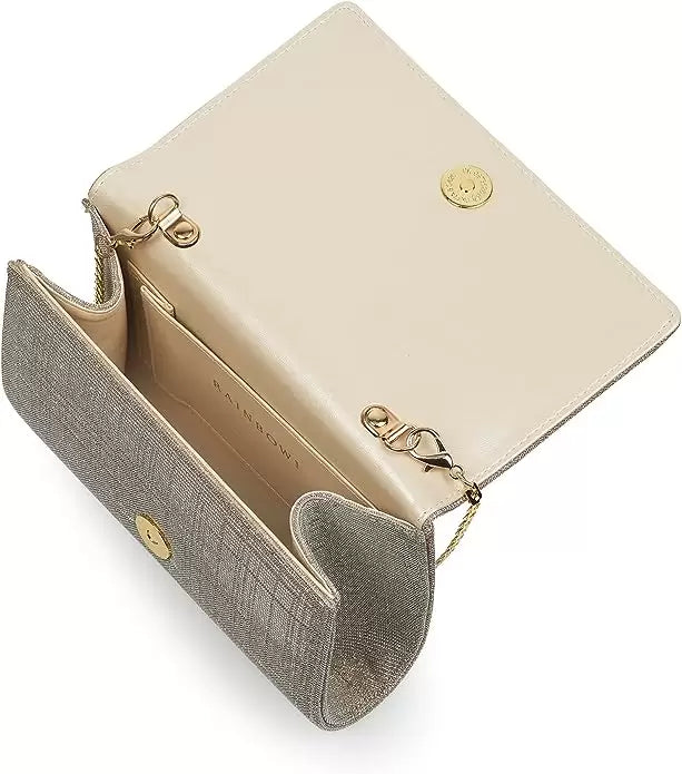 Brauttasche Rainbow Club DAFINA Gold und Silber Metallic