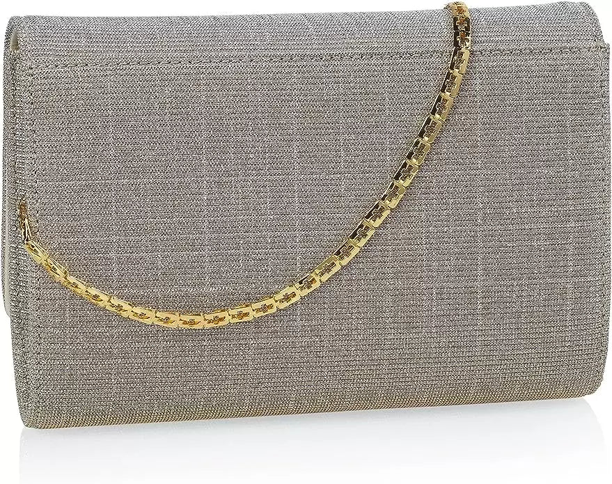 Brauttasche Rainbow Club DAFINA Gold und Silber Metallic