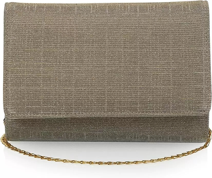 Brauttasche Rainbow Club DAFINA Gold und Silber Metallic