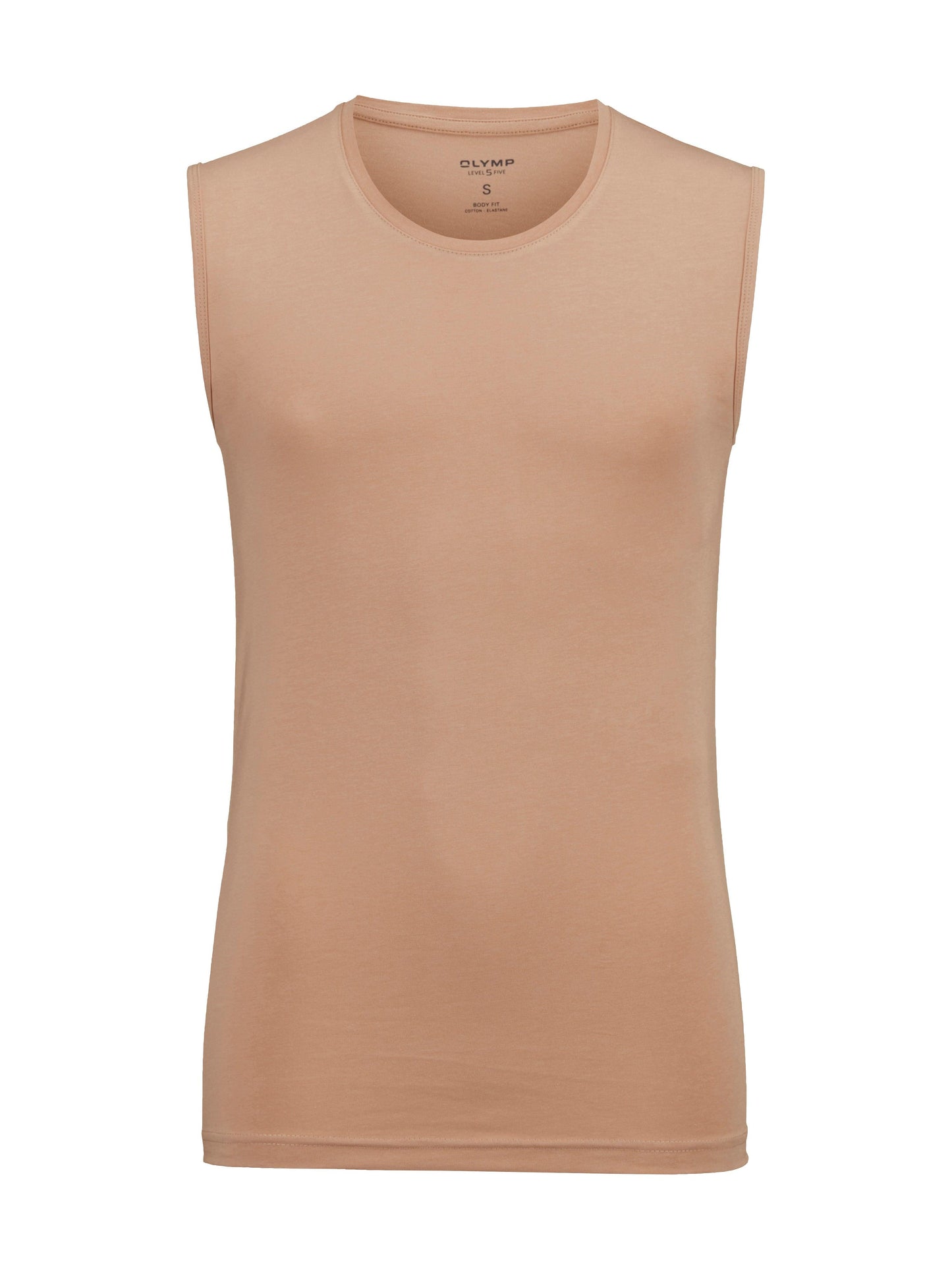 Olymp Body Fit Level Five 5 Basic Tanktop in Hautfarben mit Rundausschnitt - ehegut