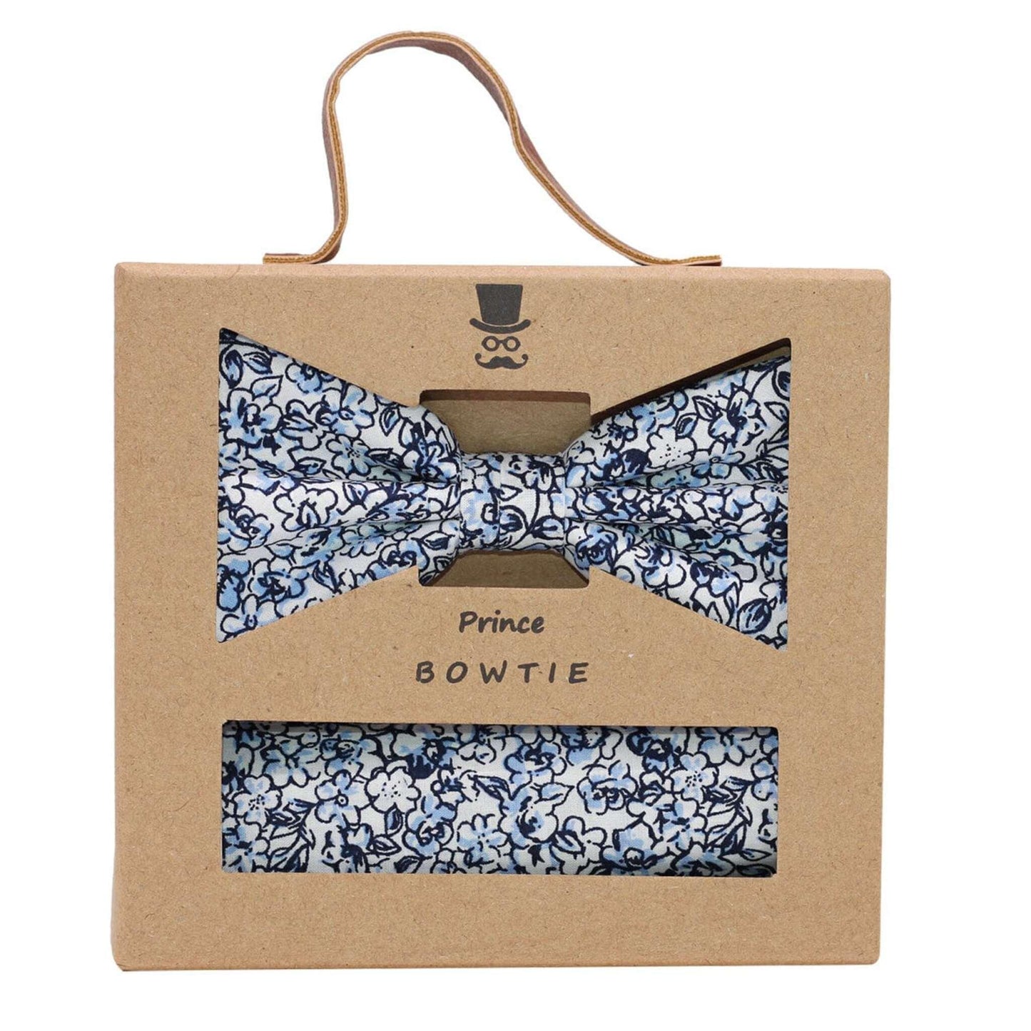 Prince Bowtie Fliege und Einstecktuch Set mit floralem Look - ehegut