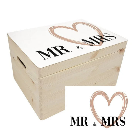Erinnerungsbox aus Holz - Hochzeit - Weiß