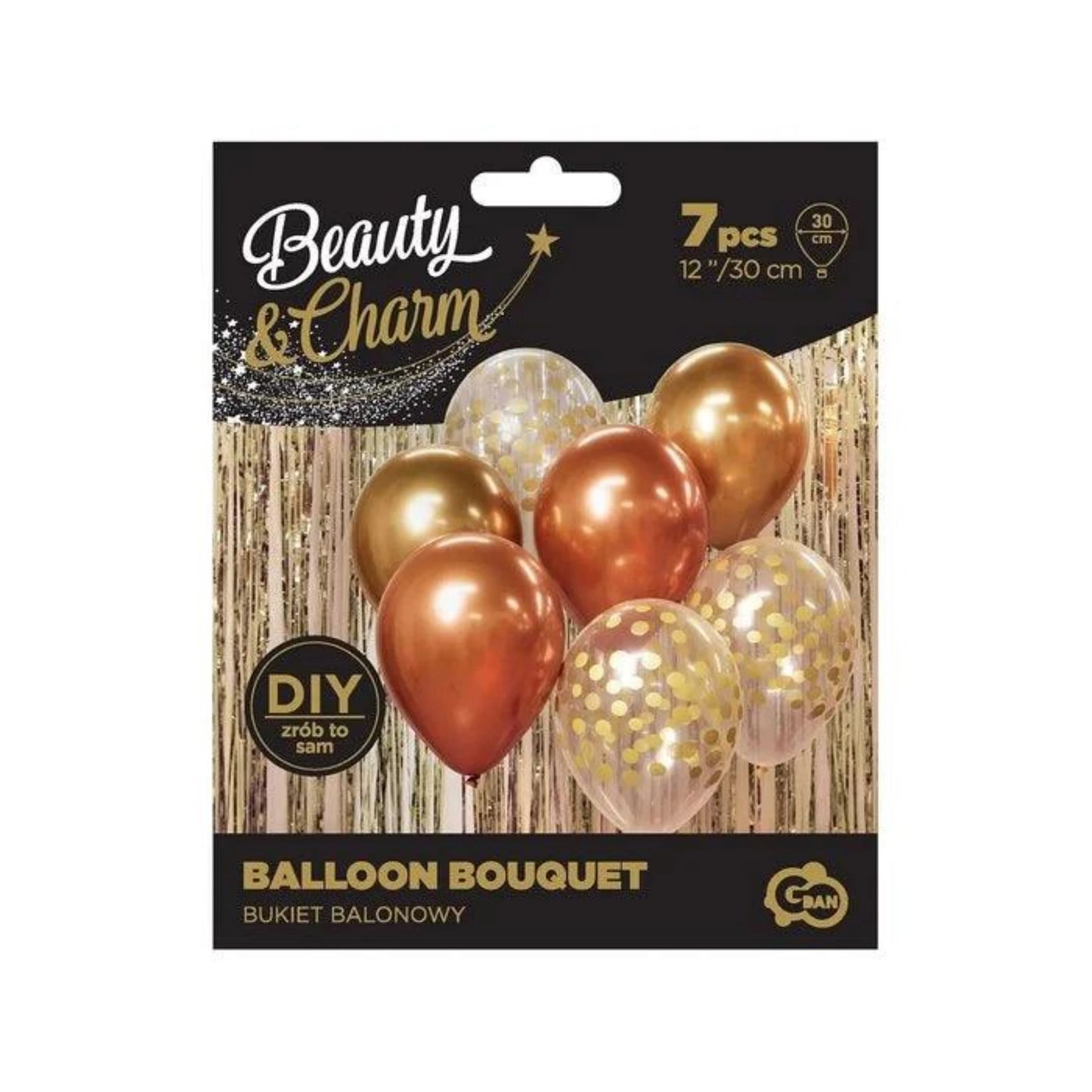 Ballonmix Set Roségold - Gold - 7 Stück - ehegut